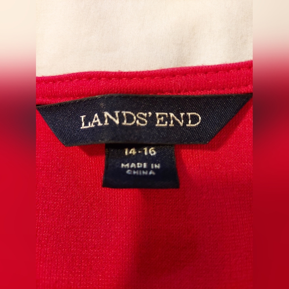 Lands' End Fuchsia Fit And Flare Midi Dress - Picture 3 of 8